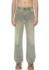 Diesel D-rekiv Washed Straight Fit Denim Jeans In Gray