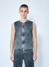Diesel Men D-sund-s Denim Vest In Gray