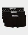 Diesel Men's Damien Assorted Stretch 3-pack Boxer Briefs In Black