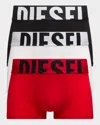 Diesel Men's Damien Multicolor Dpop 3-pack Boxer Briefs In Multi
