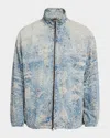 Diesel 'd-krap' Light-blue Worn Effect Jacket With Zip And Raised Collar In Denim