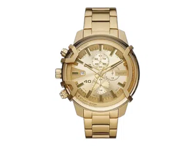 Pre-owned Diesel Men's  Griffed Chronograph Dz4573 Watch In Stainless Steel