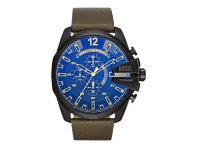 Pre-owned Diesel Men's  Mega Chief Chronograph Dz4401 Watch In Stainless Steel