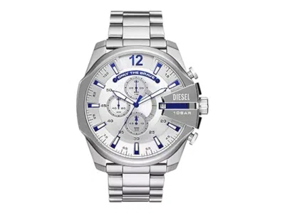 Pre-owned Diesel Men's  Mega Chief Dz4477 Watch In Stainless Steel