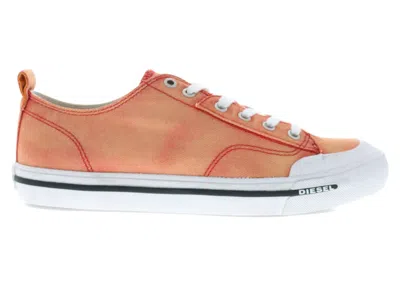 Pre-owned Diesel Men's  Sathos Low Sneakers In Molten Lava/red