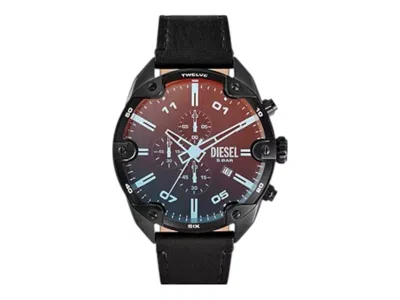 Pre-owned Diesel Men's  Spiked Chronograph Dz4667 Watch In Stainless Steel