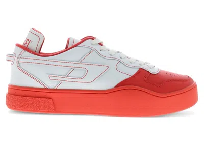 Pre-owned Diesel Men's  Sukiyo Low X Sneakers In White/red