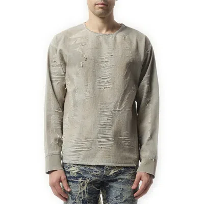 DIESEL MEN'S DISTRESSED EFFECT DENIM SWEATER