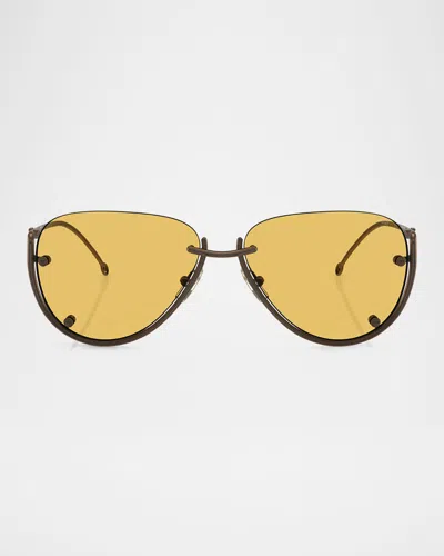 Diesel Men's Dl1003 Aviator Sunglasses In Green