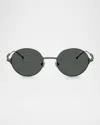 Diesel Men's Dl1008 Round Sunglasses In Dark Grey