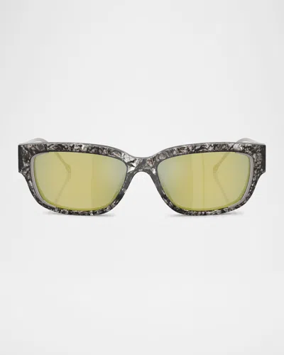 Diesel Men's Dl2002mu Rectangular Sunglasses In Violet