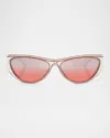 Diesel Cat-eye Style Sunglasses In Red