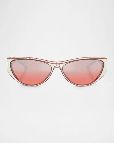 DIESEL MEN'S DL3004U CAT-EYE SUNGLASSES