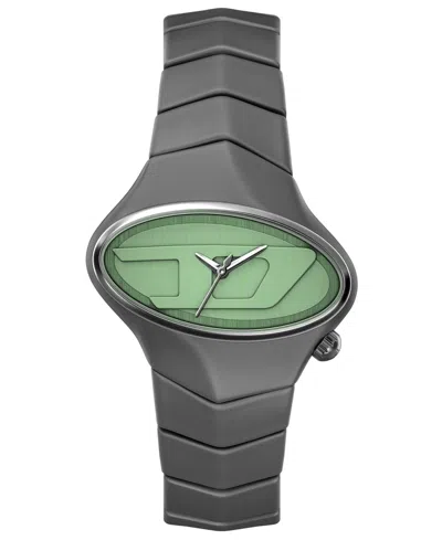 DIESEL MEN'S D-RUSH QUARTZ GUNMETAL STAINLESS STEEL WATCH 42MM