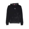 Diesel Hooded Sweatshirt Kangaroo Pockets In Black