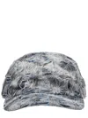 Diesel Curved Brim Distressed Baseball Cap In Gray