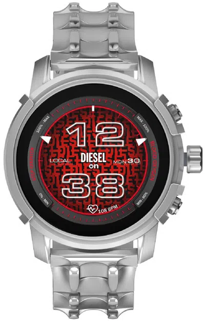 Diesel Men's Griffed 45.5mm Quartz Watch In Silver