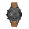 Diesel Men's Griffed Chronograph, Gunmetal-tone Stainless Steel Watch In Brown