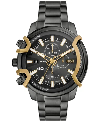 Diesel Men's Griffed Quartz Chronograph Gunmetal Stainless Steel 48mm In Grey