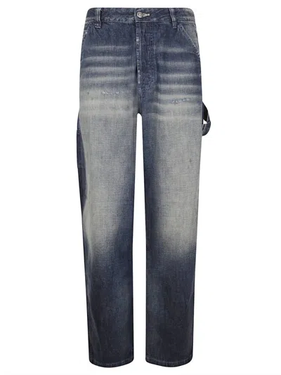 DIESEL MEN'S HIGH-WAISTED WIDE-LEG JEANS