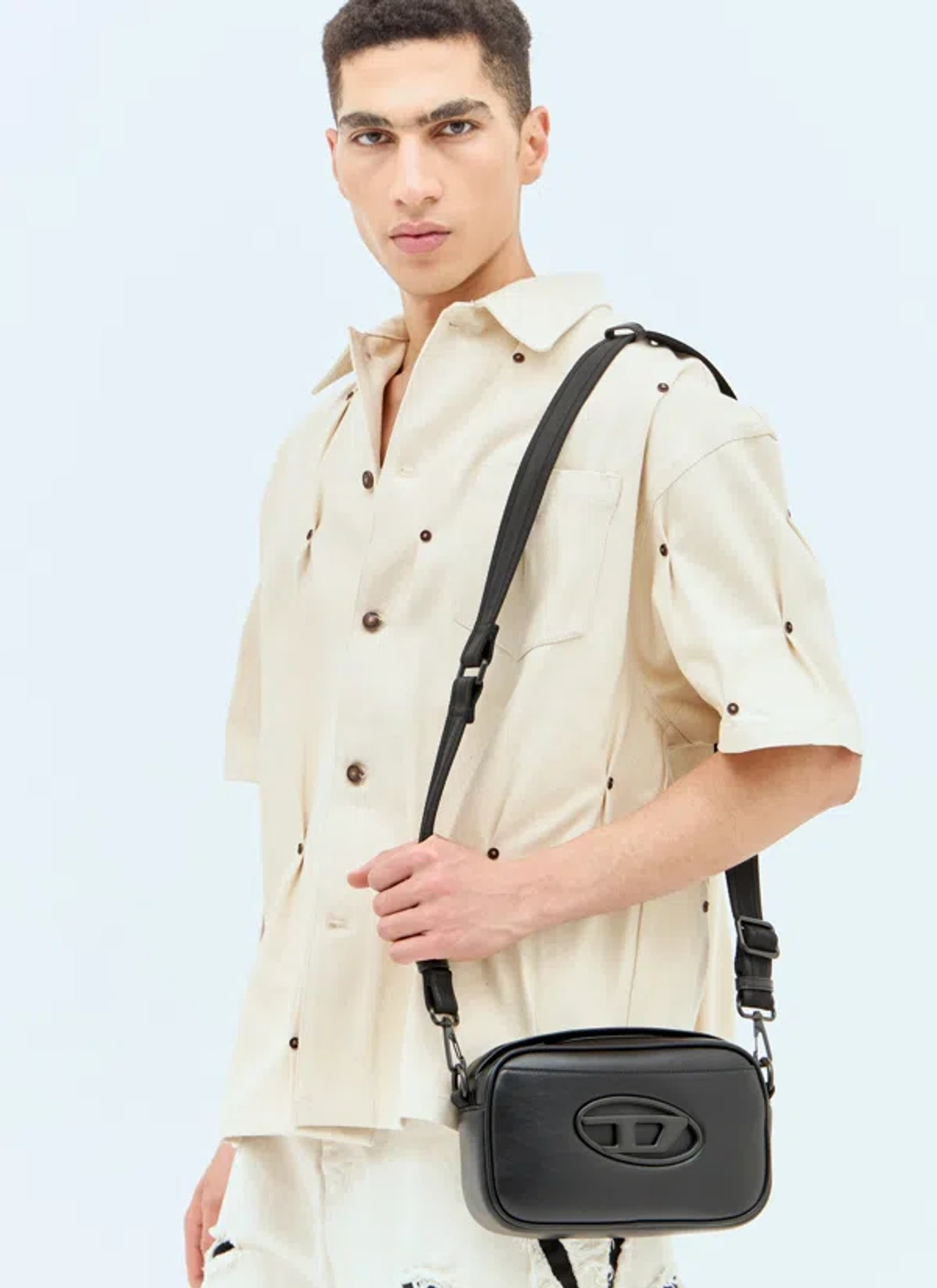Diesel Men Holi-d Camera Crossbody Bag In Black | ModeSens