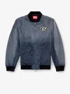 Diesel Gradient Effect Bomber Jacket In Blue