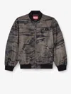 Diesel Men J-kepes-dlbz Nylon Bomber Jacket In Gray