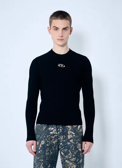 Diesel Men K-zachary-round Sweater In Black