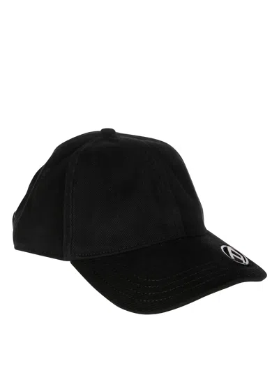 Diesel Men's Linen Baseball Cap In Black