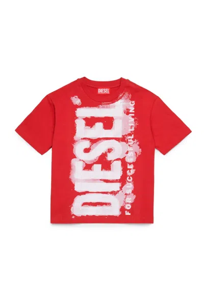 Diesel Logo Red T-shirt