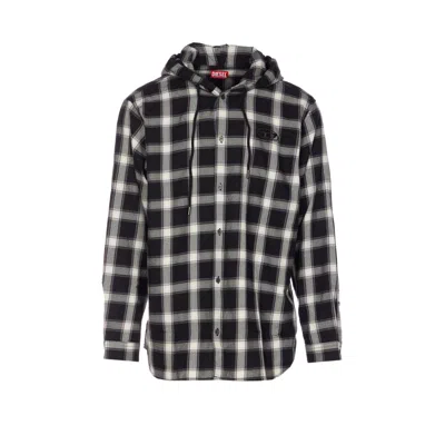 Diesel Men Logo S-ix-ajfi Check Shirt In Multi