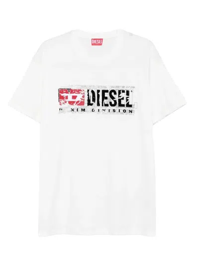 Diesel Essentials Man T-shirt White Size L Cotton