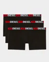 Diesel Men's Max D-core 3-pack Boxer Briefs In Black