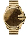 Diesel Mega Chief Chronograph Gold-tone Stainless Steel Watch In Gold
