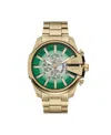 Diesel Mega Chief Slim Stainless Steel Watch In Green