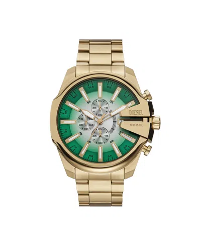 DIESEL MEN'S MEGA CHIEF SLIM QUARTZ CHRONOGRAPH GOLD STAINLESS STEEL WATCH, 48MM