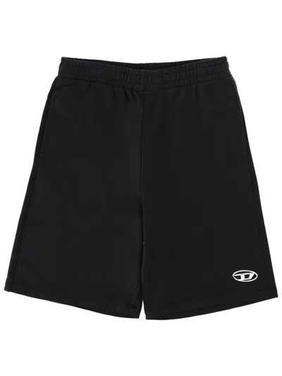 Diesel Men's Mini Cotton Shorts In Black
