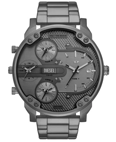 DIESEL MEN'S MR. DADDY SLIM QUARTZ THREE-HAND DATE GRAY STAINLESS STEEL WATCH, 54MM