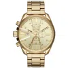 Diesel Men's Chronograph Ms9 Chrono Gold-tone Stainless Steel Bracelet Watch 47mm In Gold