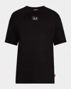 Diesel S-cooling Biologic Cotton Sweatshirt With Metal Oval-d Logo In Deep/black