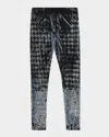 Diesel Devoré-houndstooth Elasticated Trousers In Blue