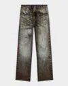 Diesel P-theck Acid-wash Trousers In Brown