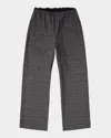 Diesel Elasticated-waist Checked Trousers In Black