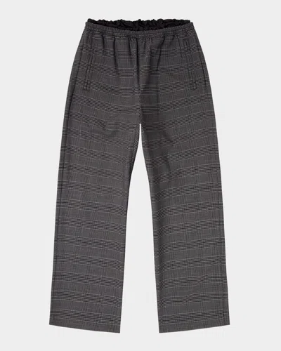 DIESEL MEN'S P-TILSON WOOL PRINCE OF WALES PULL-ON PANTS