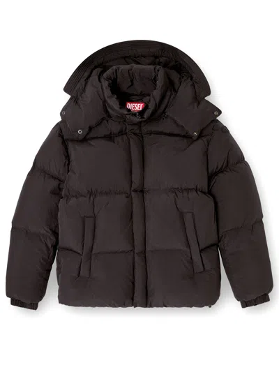 Diesel Men's Polyamide Coat For Fall/winter 2026 In Nero