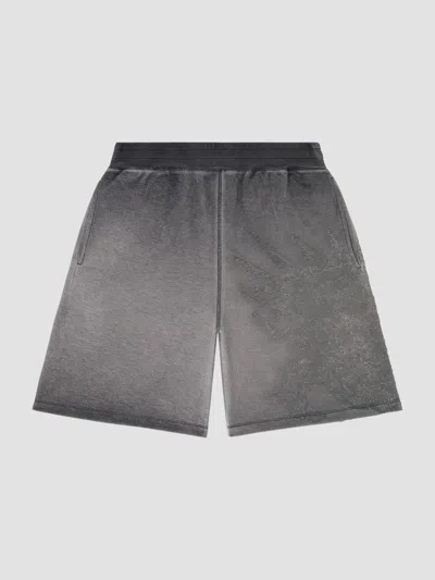 Diesel Men's Rawcrow Dévoré Fleece Shorts In Purple