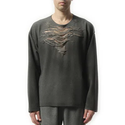 DIESEL MEN'S RUNWAY DISTRESSED CHEST SWEATER