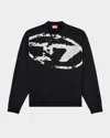 Diesel Fleece Sweatshirt With F In Black