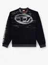 Diesel Cotton Sweatshirt With Oval D Print In Multi