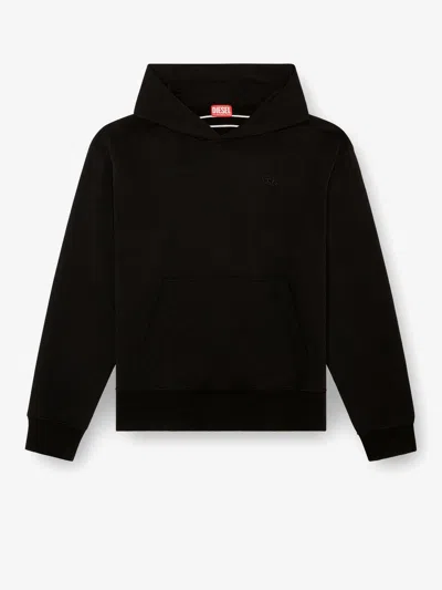 Diesel Hoodie Con Ricamo Logo In Black